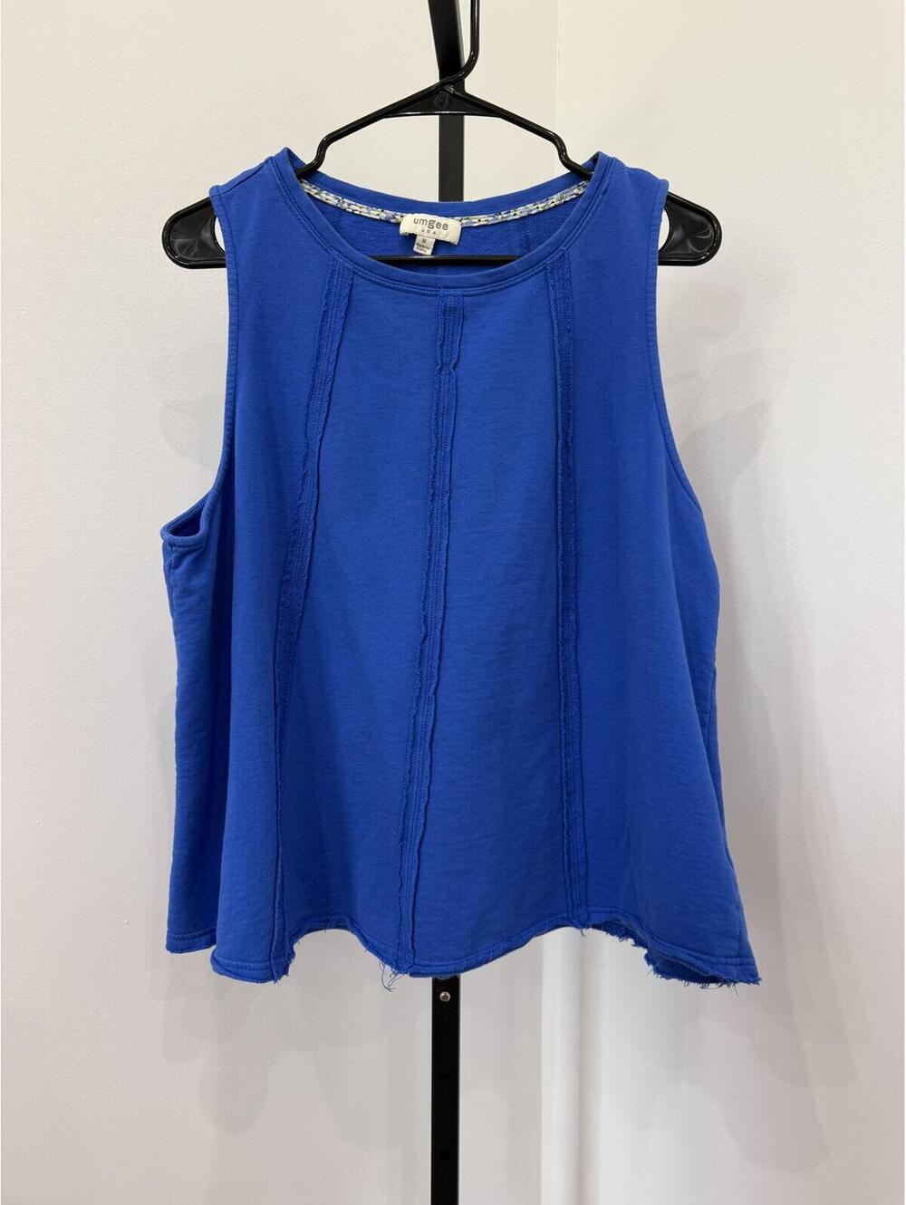 Umgee USA Blue Sleeveless Top Medium